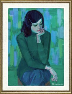 钟蜀珩_绿衣姑娘Girl in Green